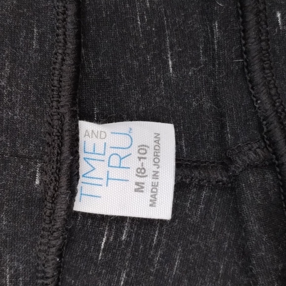 Time & Tru women's size medium (8-10) heather black athletic stretch leg… - Picture 9 of 12
